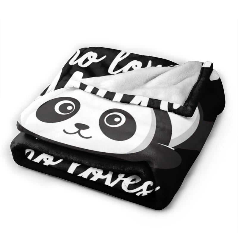 Mecowcm Panda Blanket Cute Panda Plush Throw Blanket Super Soft Cozy Warm Fleece Just A Girl Who Loves Panda Bedding Blanket Gifts for Kids Girls Boys Women 40""X50"" - Image 4